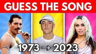 Download Guess the Song 🎤🎶 | One Song per Year 1973-2023 | Music Quiz MP3