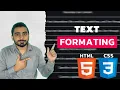 CSS Text Properties Tutorial Color Size Bold Shadow Alignment More