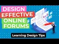 Design Effective Online Discussion Forums 1 of 2