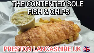 The CONTENTED SOLE traditional fish chips WALTON-LE-DALE PRESTON Lancashire UK BRITISH FOOD