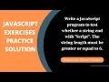 JavaScript - Exercises Practice Solution 23 end with Script