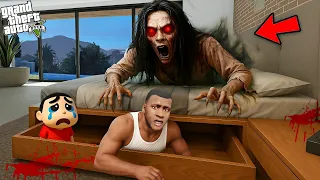 franklin u0026 shinchan found scary ghost in the house gta5 
