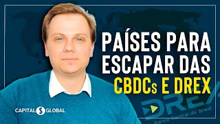 Países para ESCAPAR do DREX e das CBDCs  (Moedas Digitais de Bancos Centrais)