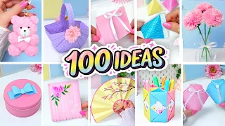 100 DIY Manualidades Fáciles, Rápidas 💖 Ideas para Regalar de Papel y Materiales que Tienes en Casa