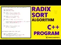 Radix Sort Sorting Algorithm C Program Part - 3 Sorting Algorithms