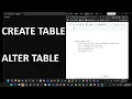 Creating and Altering Tables in SQL Data Definition Language DDL
