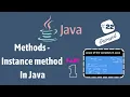 methods in java Types of methods instance method instance method syntax method signature