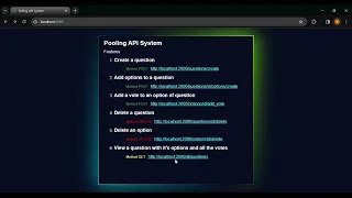 Polling API system Project using POSTMAN API Tool Coding Ninjas