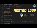 Nested For Loop in List Comprehension - Getting started with Python English Free Coding