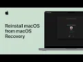 How to reinstall macOS from macOS Recovery Apple Support