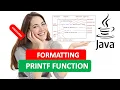 JAVA FORMATTING JAVA PRINTF FUNCTION JAVA PROGRAMMING TUTORIAL 13 HINDI URDU