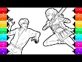 Rumi vs Jinu Bathhouse Fight Scene KPop Demon Hunters Coloring Pages