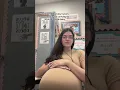 Teacher with big pregnant belly