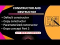 constructor and destructor in c types of constructor in c c series 14