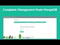 Complaint Management System using Node js and MongoDB