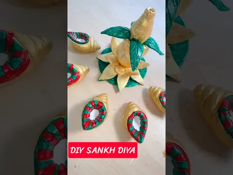 Mitti Se Ghar Per Sankh Diye Or Kalash Bnaye🥰#shorts #diwali #diy #handmade