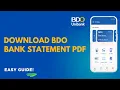 How to Download a BDO Bank Statement in PDF