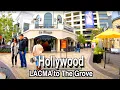 LACMA La Brea Tar Pits Walk to The Grove DAY to NIGHT Walk 5k 60 Natural Sounds