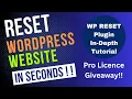 How to Reset Your WordPress Site in Seconds - WP Reset Tutorial Review Explaining Each Option