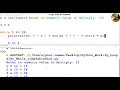 How to create a Multiplication Timetable in Python using While Loop
