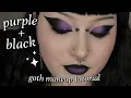 Black and purple goth makeup tutorial