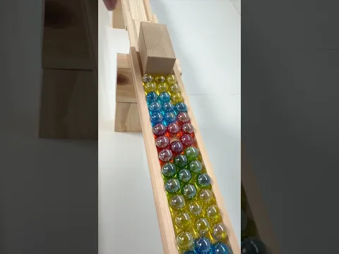 Marble Run ASMR ☆ Original Homemade Stepped Ramp,A tank filled with water #shorts #marble
