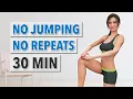 30 MIN TOTAL BODY NO JUMPING NO REPEATS - HOME WORKOUT