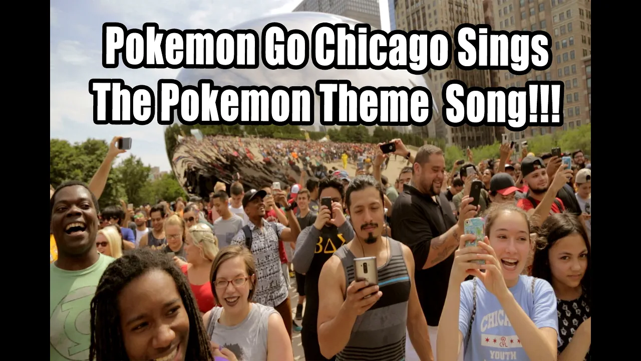 Pokemon Theme Song Singing By The First Chicago Pokemon Go Meetup