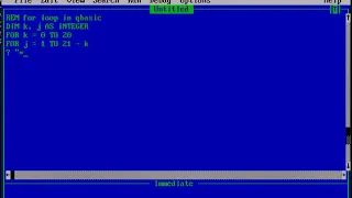 Qbasic for next loop