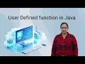 Lecture 6 - User Defined Function in Java With argument without return type
