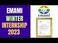 Emami Winter Internship 2023 FREE CERTIFICATES All are Eligible Latest Internships 2023