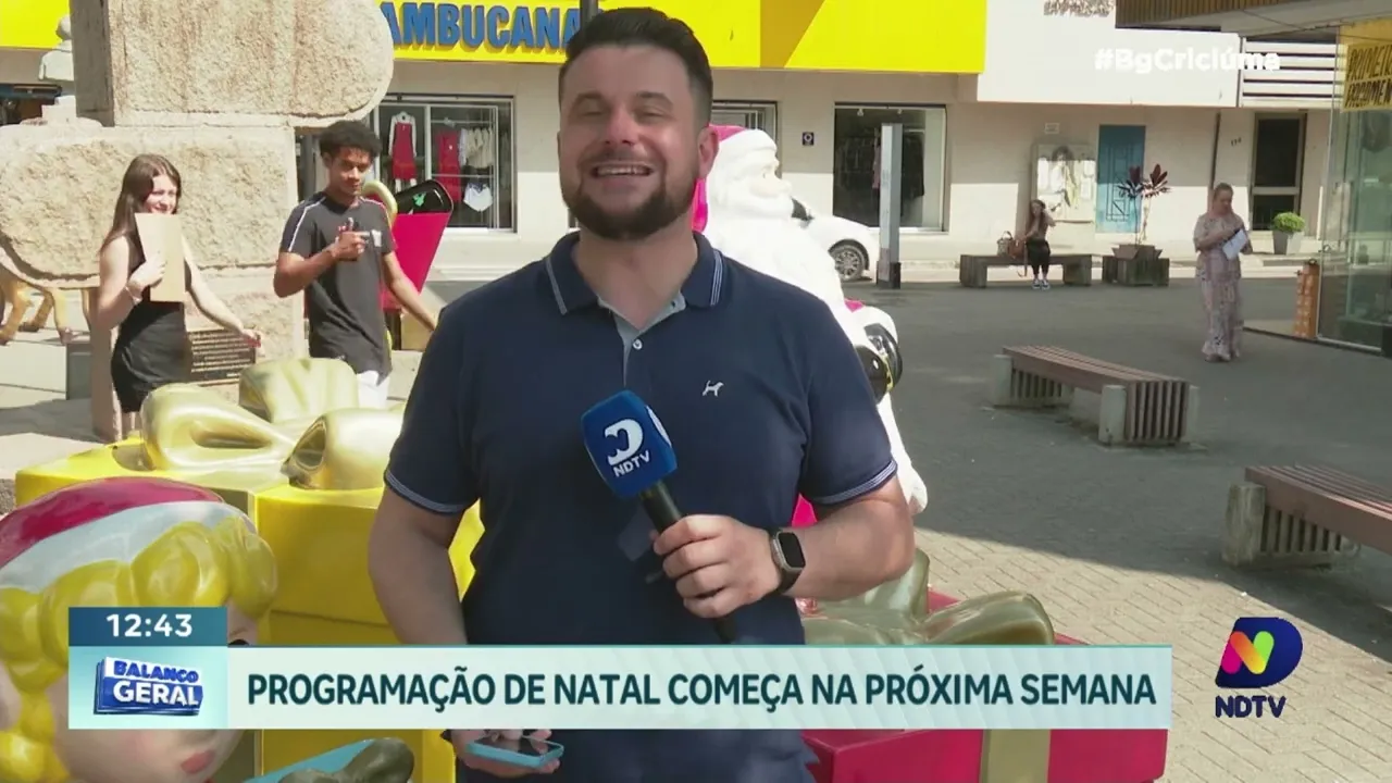 Abertura oficial do Natal será nesta segunda-feira na Praça Nereu Ramos