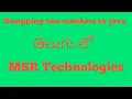 Swapping two numbers using java in telugu