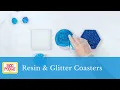 Mod Podge Resin - Resin Glitter Coasters
