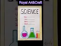 Quick Science Front Page Design Idea Drawing Tutorial Shorts
