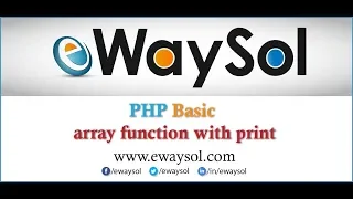 PHP basic array function with print eWaySol