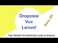 Part 03 Multiple Files Uploading by using vue dropzone