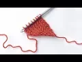 Tunisian knit stitch Left side increase