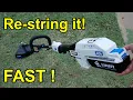 How to restring RELOAD STRING on Hart 40V weed trimmer