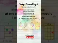 Say Goodbye - Ukulele Chords #ukulele #saygoodbye #sarcasticsounds