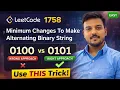 LeetCode 1758 Minimum Changes To Make Alternating Binary String Easy O n Solution
