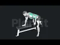 How to One Arm Dumbbell Row 3D animation gif