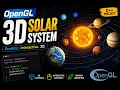 3D Solar System Simulation OpenGL C Real-Time Graphics Project