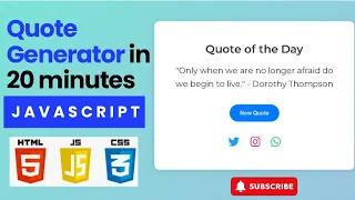 Quote Generator using JavaScript Hindi JS Project Ideas for beginners