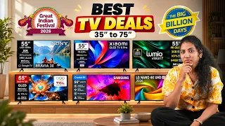 Best TV Deals 2026🔥 from 32 Inch to 75 Inch Big Billion Days & Great Indian Festival Sale. 🔥