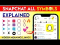 Snapchat all Symbols Emojis Meaning Explained Red-Purple Snaps Black Star X Sign New Snap