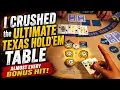 I CRUSHED the Ultimate Texas Hold em Table Almost Every Bonus Hit