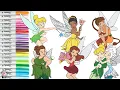 Disney Fairies Coloring Book Compilation Tinker Bell Fawn Iridessa Rosetta Periwinkle Fairy Mary