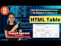HTML Table HTML Tutorial Web Development Course 2022