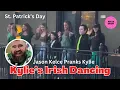 OMG Jason Kelce PRANKS Kylie into Irish DANCING at Media s Towne House that made the crowd CRAZY